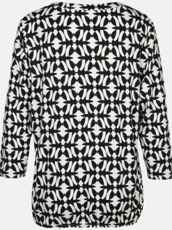 Damen Shirt mit 3/4 Arm und Minimalprint