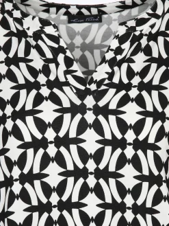 Damen Shirt mit 3/4 Arm und Minimalprint