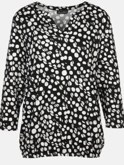 Damen Shirt mit 3/4 Arm und Minimalprint