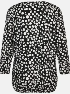Damen Shirt mit 3/4 Arm und Minimalprint