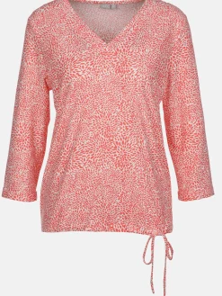 Damen Shirt mit Alloverprint und 3/4 Ärmel