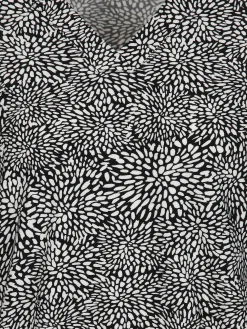 Damen Shirt mit Alloverprint und 3/4 Ärmel