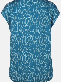 Damen Shirt mit Alloverprint und Gummibund