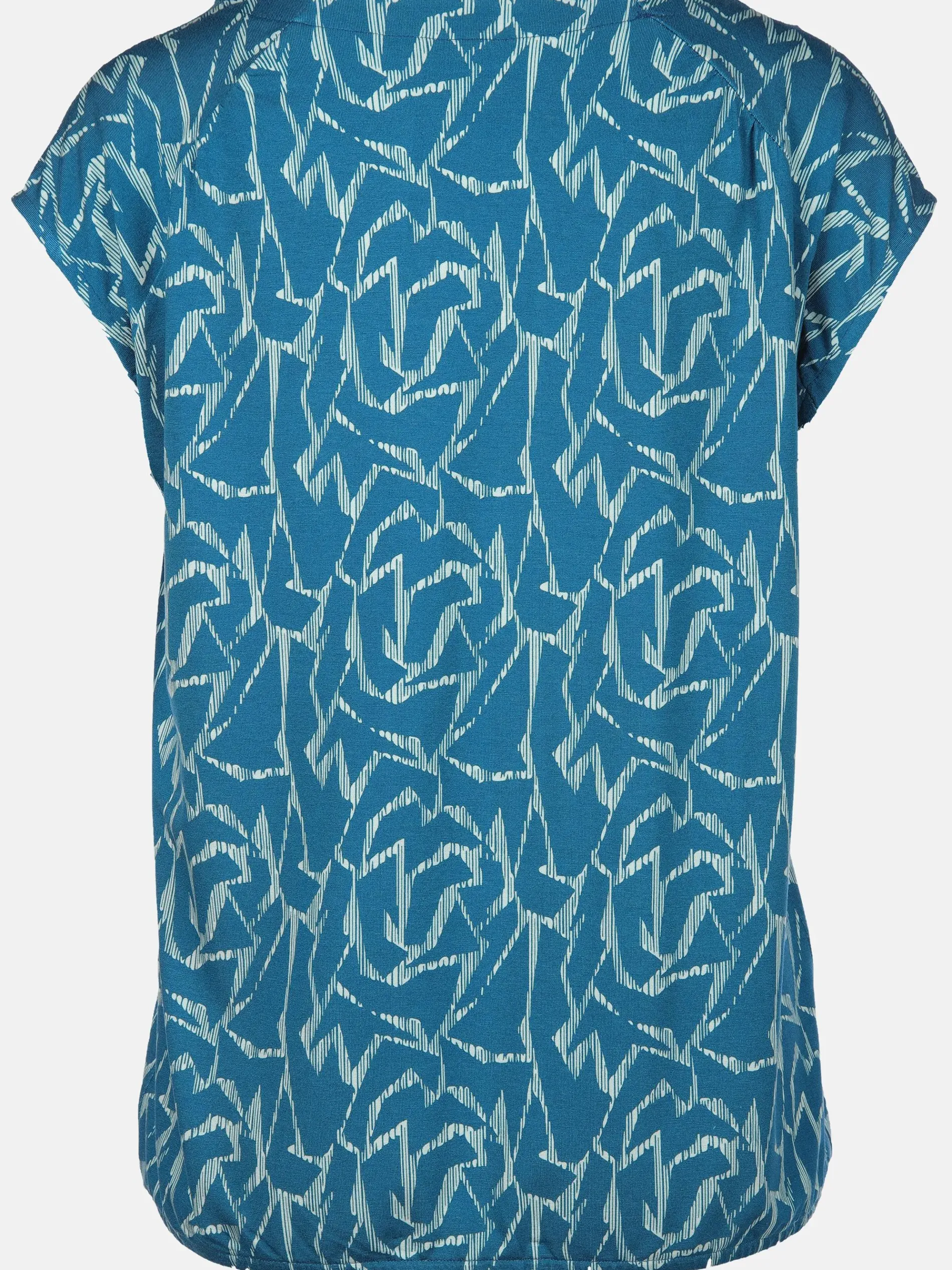 Damen Shirt mit Alloverprint und Gummibund