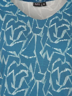 Damen Shirt mit Alloverprint und Gummibund