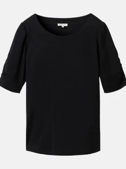 Damen Shirt mit edler Raffung