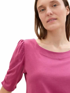 Damen Shirt mit edler Raffung