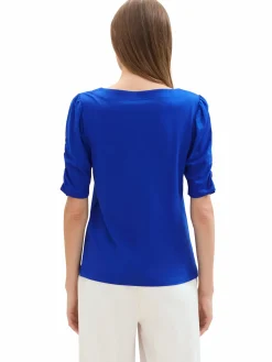 Damen Shirt mit edler Raffung