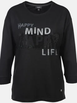 Damen Shirt mit Front-Glitzerprint