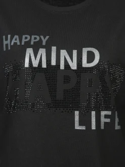 Damen Shirt mit Front-Glitzerprint