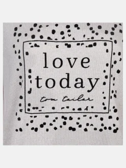 Damen Shirt mit geflocktem Print