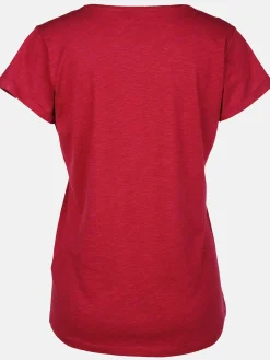 Damen Shirt mit Glitzerprint und Strasssteinchen