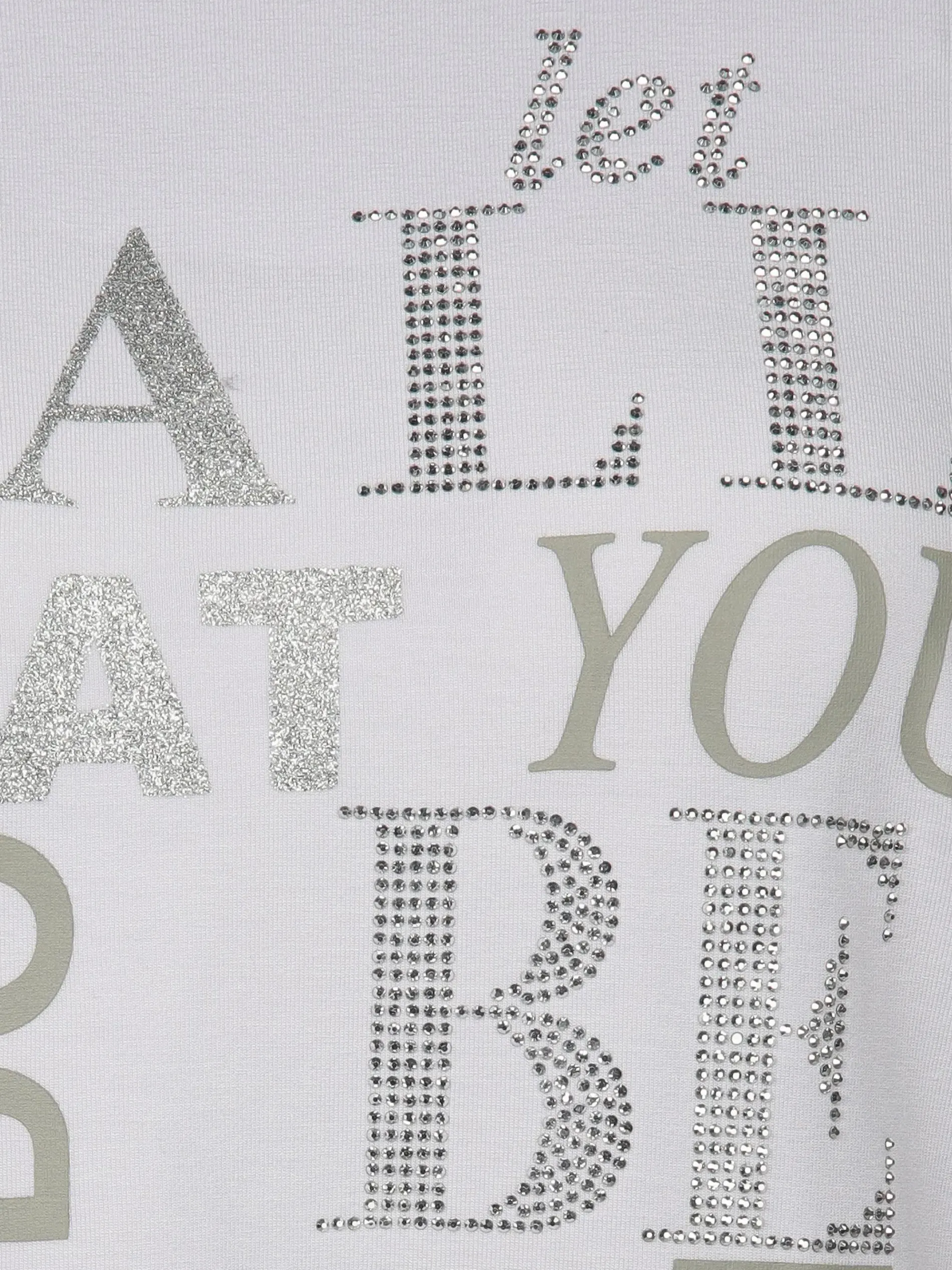 Damen Shirt mit Glitzersteinchen und Print