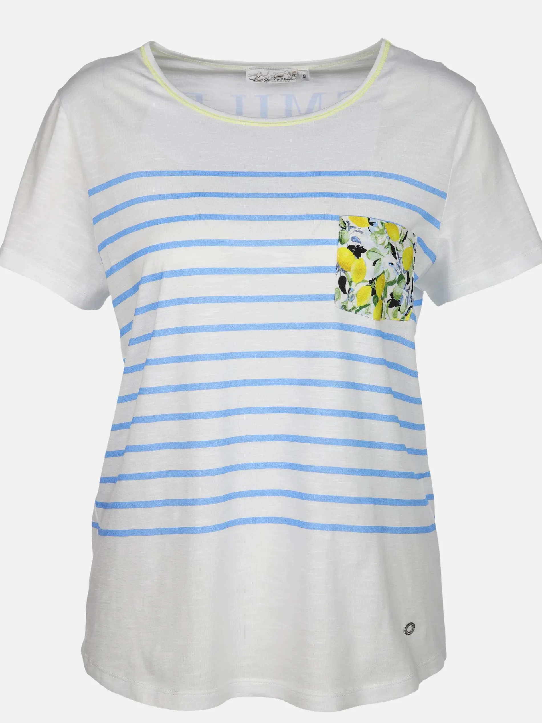 Damen Shirt mit Streifen und Brusttasche