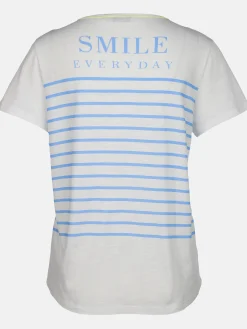 Damen Shirt mit Streifen und Brusttasche