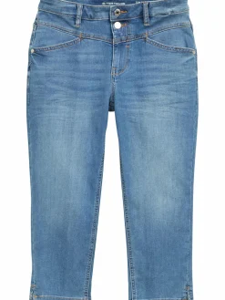 Damen Slim Fit Capri Jeans