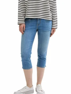 Damen Slim Fit Capri Jeans