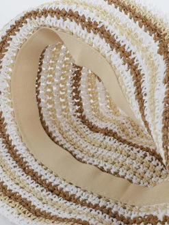 Damen Sonnenhut mit Streifen