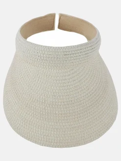 Damen Sonnenvisier in Strohoptik