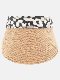 Damen Sonnenvisier in Strohoptik