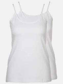 Damen Spaghettiträger Unterhemd im 2er Pack