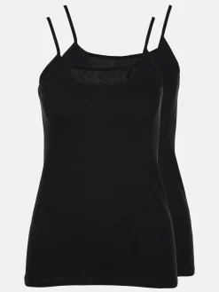 Damen Spaghettiträger Unterhemd im 2er Pack