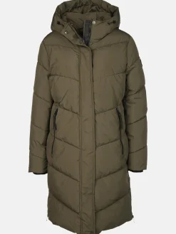 Damen Steppmantel mit angesetzter Kapuze