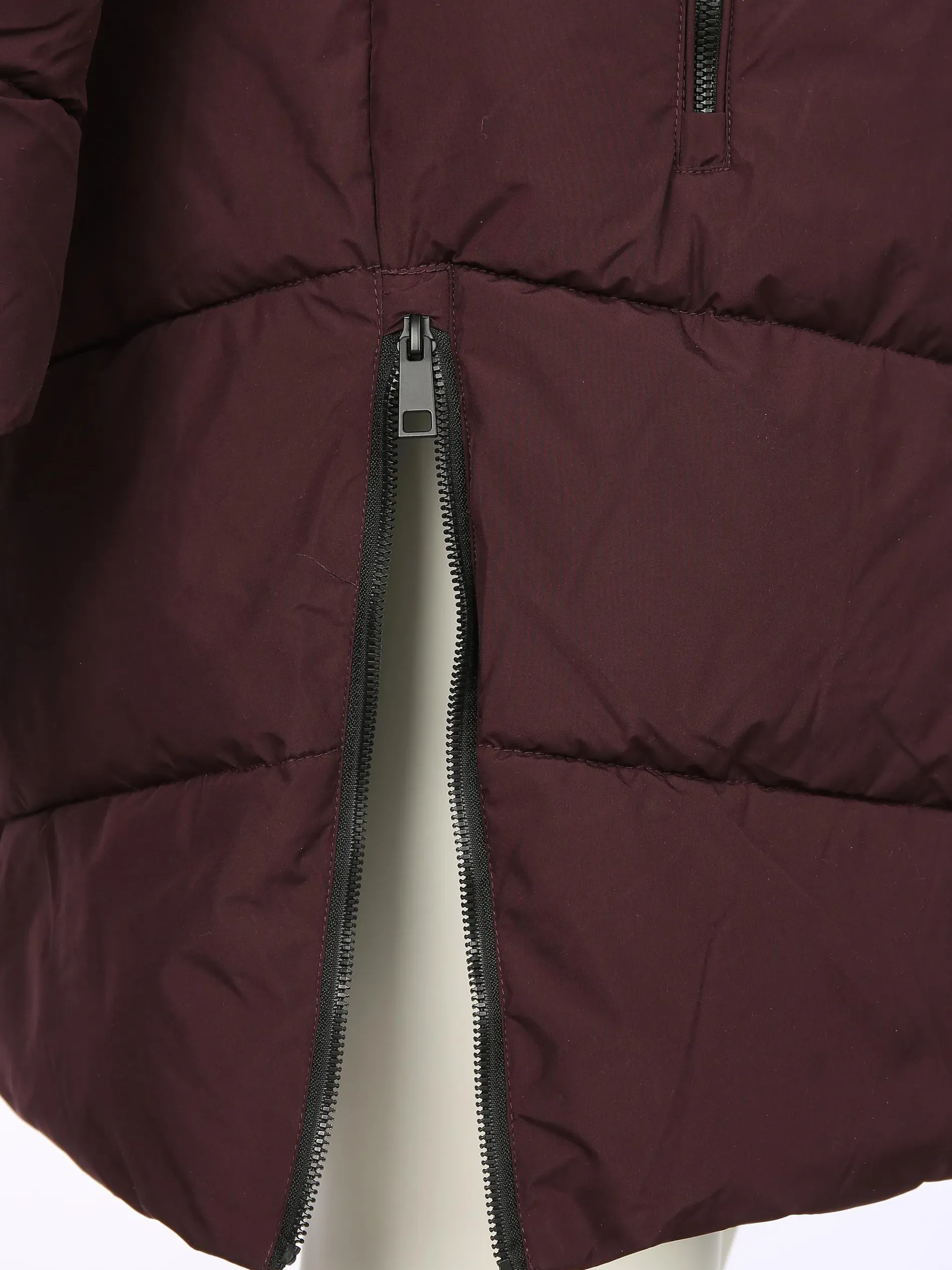 Damen Steppmantel mit angesetzter Kapuze