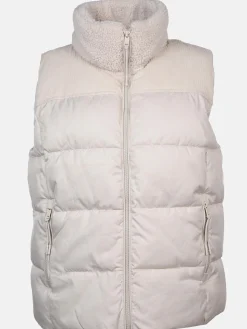 Damen Steppweste aus Materialmix