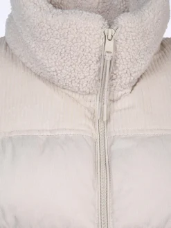 Damen Steppweste aus Materialmix