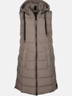 Damen Steppweste in langer Form