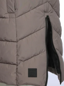 Damen Steppweste in langer Form