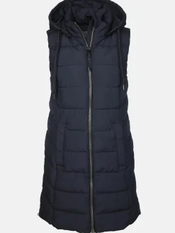 Damen Steppweste in langer Form