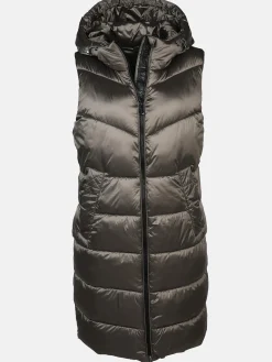 Damen Steppweste in langer Form