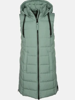 Damen Steppweste in langer Form