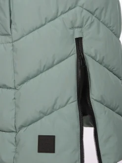 Damen Steppweste in langer Form