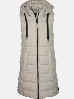 Damen Steppweste in langer Form