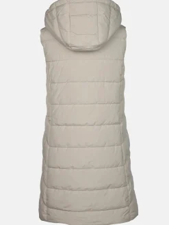 Damen Steppweste in langer Form