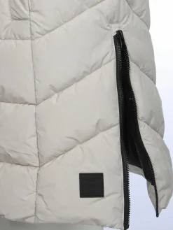 Damen Steppweste in langer Form