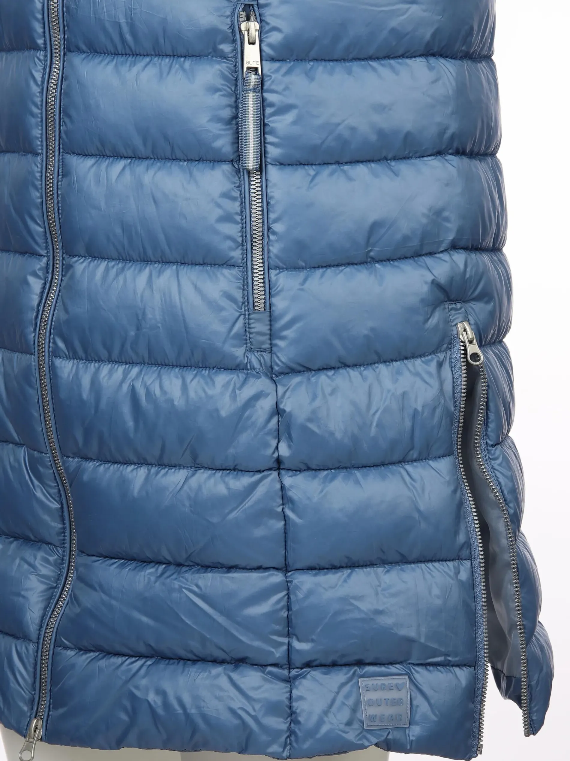 Damen Steppweste mit abnehmbarer Kapuze