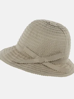 Damen Stoffhut mit Schleife