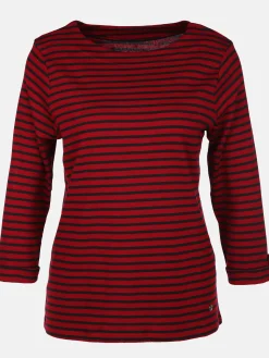 Damen Streifenshirt mit 7/8 Ärmeln