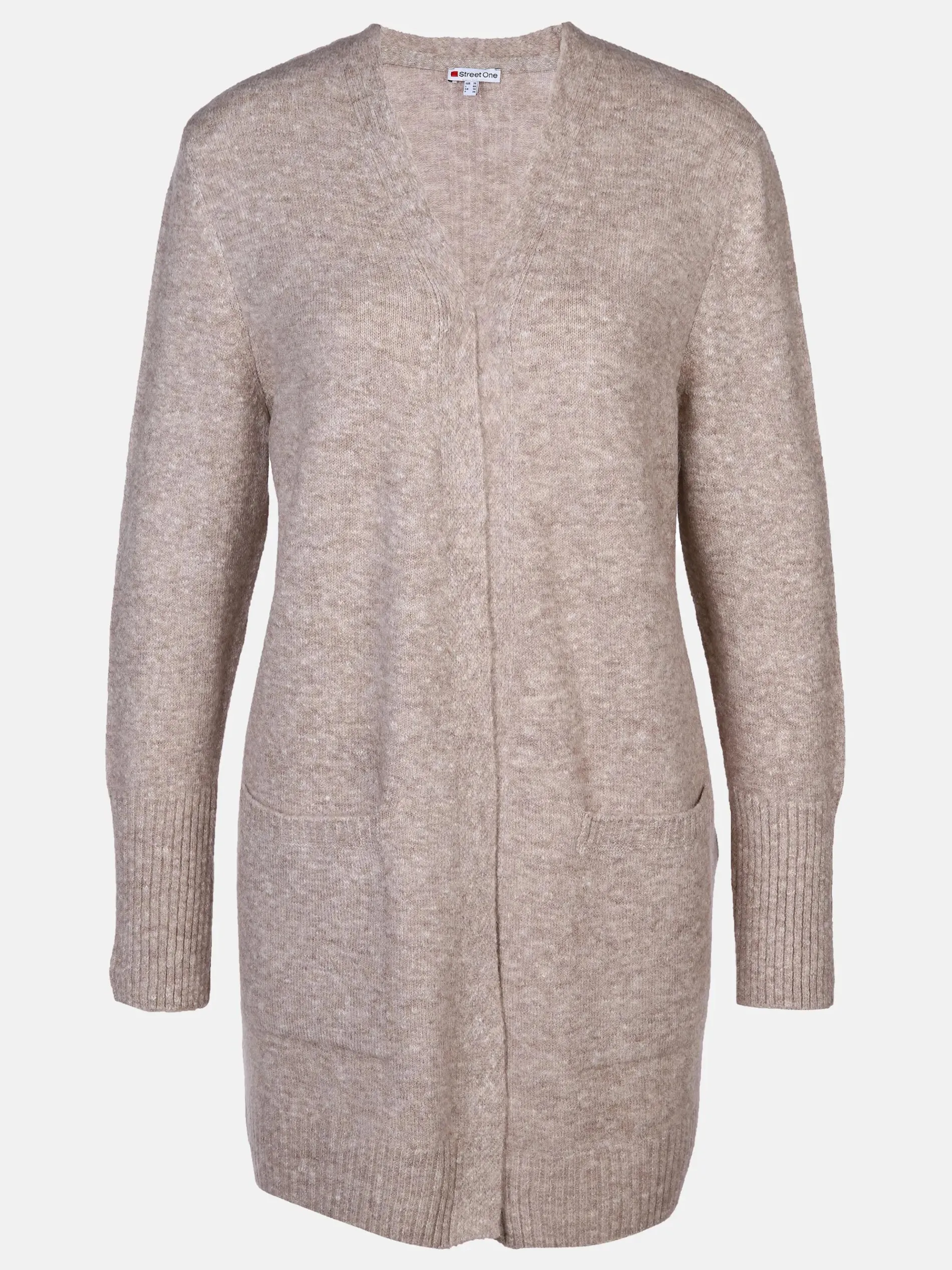 Damen Strick-Cardigan in melierter Optik