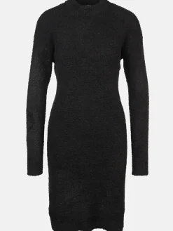 Damen Strickkleid in flauschiger Optik