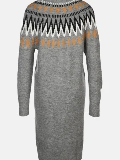 Damen Strickkleid mit Norwegermuster