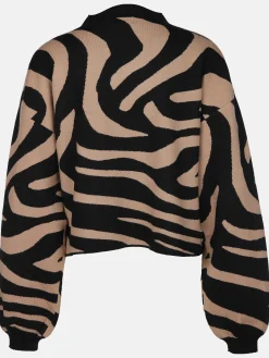 Damen Strickpullover im Zebra Look