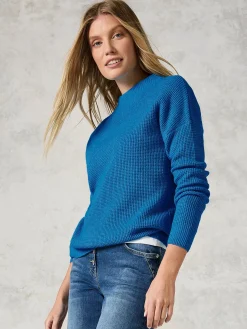 Damen Strickpullover in Waffelstruktur