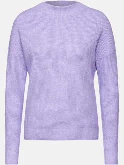 Damen Strickpullover in Waffelstruktur