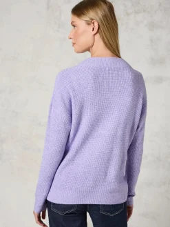Damen Strickpullover in Waffelstruktur