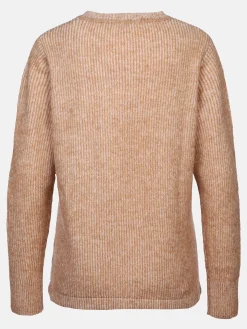 Damen Strickpullover mit Tunnelzug und Kordel